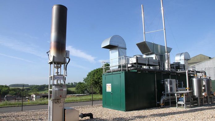 Biogas-BHKW und Notfackel